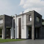biało-czarna elewacja